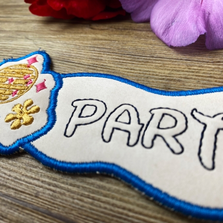 Stickdatei 3D-Anhänger PARTYLÖWE, 3D-Stick, Lesezeichen
