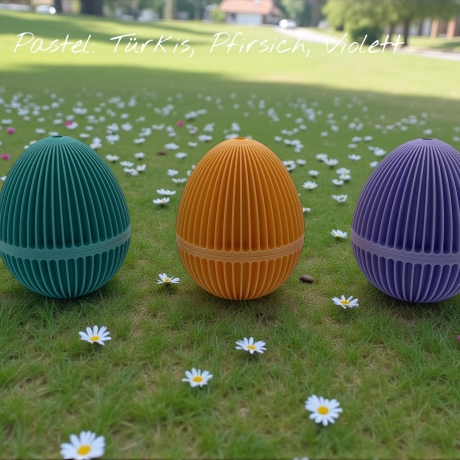 3D-Druck Ostereier-Set 3 Stück in hochwertiger Verpackung