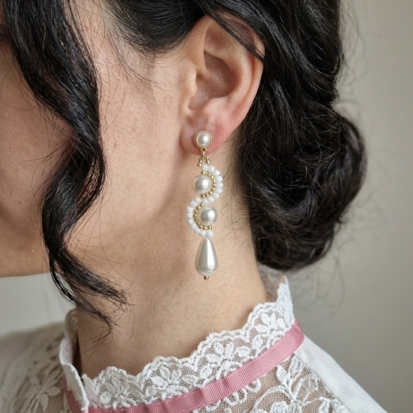 Elegante Perlen-Ohrringe im edlem Design | Brautschmuck 