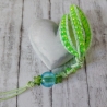 Perlen-Armband genäht grün
