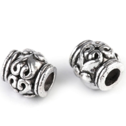 Metallperlen 5Stk. Endstück 6x6 mm