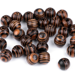 Holzperlen 10Stk. Mahagoni 10mm