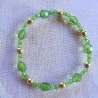 Perlenarmband♥grün-gold♥schön und filigran♥von Hobbyhaus
