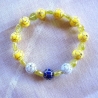 Perlenarmband♥Sonnengelb-Weiss-Blau♥so schön von Hobbyhaus