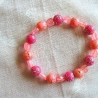 Perlenarmband♥pink-rosa mit rosa Herzchen♥von Hobbyhaus