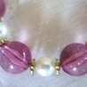 Perlenarmband♥weinrot-weiss-gold♥handgemacht♥von Hobbyhaus