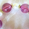 Perlenarmband♥weinrot-weiss-gold♥handgemacht♥von Hobbyhaus