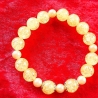 Perlenarmband♥Honigtau II♥mit vier Perlkappen♥von Hobbyhaus
