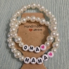 Muttertagsgeschenk | Armband Mama oder Oma mit Perlmuttperlen
