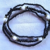 Perlenarmband-Set♥3teilig♥Black and Withe♥von Hobbyhaus