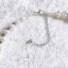 Kette Halskette Perlenkette 2-Reihige Damenkette Schmuck Lila