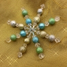 Perlenstern pastellfarben silber, Weihnachtsdeko, Baumschmuck