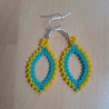 Ohrringe aus Perlen, Peyote, Miyuki Delicas,Handarbeit