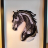 Pferdebild - Pferd-Hufeisen - Quilling Technik - Unikat