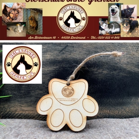 Handgefertigtes Tierhaar-Amulett Blume des Lebens