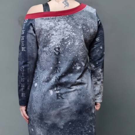 Kleid Sinner Gothic One Shoulder