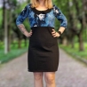 Kleid Bubikragen Mädchen Spinnennetz Halloween