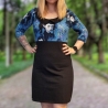 Kleid Bubikragen Mädchen Spinnennetz Halloween