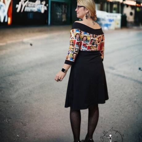 Kleid Carmen Ausschnitt Niela's Verführung Comic Rockabella