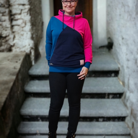 Hoodie mit Kapuze Color-Blocking 
