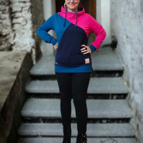 Hoodie mit Kapuze Color-Blocking 