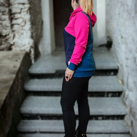 Hoodie mit Kapuze Color-Blocking 