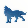 Wohndeko Deko Tier Wolf Epoxidharz Resin Harz Blau