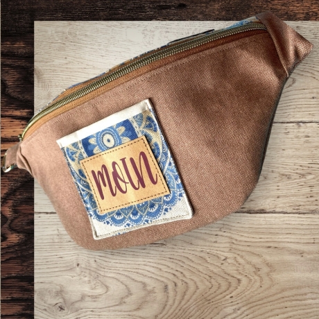 Crossbody Bag Bauchtasche aus Canvas „Moin