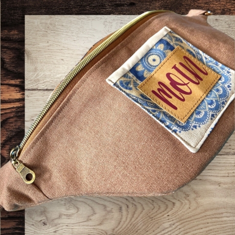 Crossbody Bag Bauchtasche aus Canvas „Moin