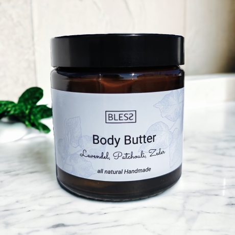 Body Butter - Lavendel, Patchouli, Zeder - reine Sheabutter bio