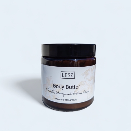 Body Butter - echte Vanille & Orange - reine Sheabutter bio