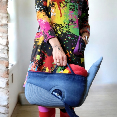 BLUU Waltasche - Utensilo - Unikat - Handmade