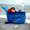 BLUU Waltasche - Utensilo - Unikat - Handmade