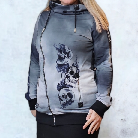 Hoodiejacke Skull Craneo Luar mit Kapuze 
