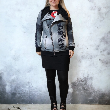 Hoodiejacke Skull Craneo Luar mit Kapuze 