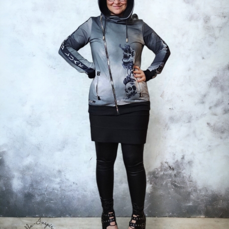 Hoodiejacke Skull Craneo Luar mit Kapuze 