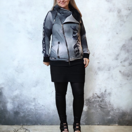 Hoodiejacke Skull Craneo Luar mit Kapuze 