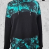 Hoodie Loopwickelkragen Totenköpfe Petrol