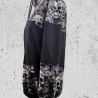 Hoodie Loopwickelkragen Totenköpfe Blumen