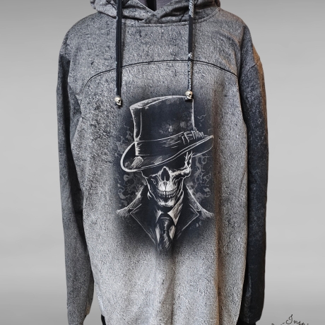 Hoodie Mannerhoodie Kapuzenpullover Bullet Proof Skull