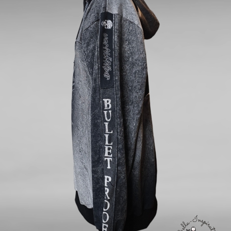 Hoodie Mannerhoodie Kapuzenpullover Bullet Proof Skull