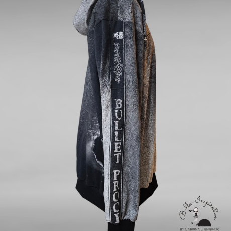 Hoodie Mannerhoodie Kapuzenpullover Bullet Proof Skull