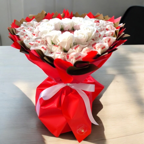 Essbarer Blumenstrauß Lindt von Herzen