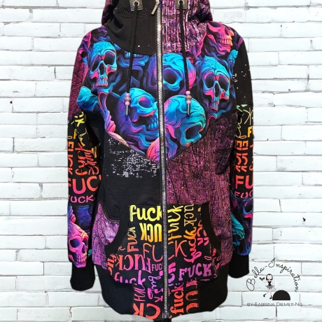 Hoodiejacke Skull Devil Inside bunt