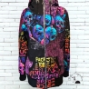 Hoodiejacke Skull Devil Inside bunt