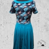 Kleid Tellerrock Rockabella Flamingo Petrol