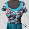 Kleid Tellerrock Rockabella Flamingo Petrol
