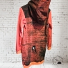 Kinder Hoodie Hoodiekleid Monstertastisch rot