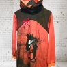 Kinder Hoodie Hoodiekleid Monstertastisch rot