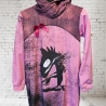 Kinder Hoodie Hoodiekleid Monstertastisch rosa
